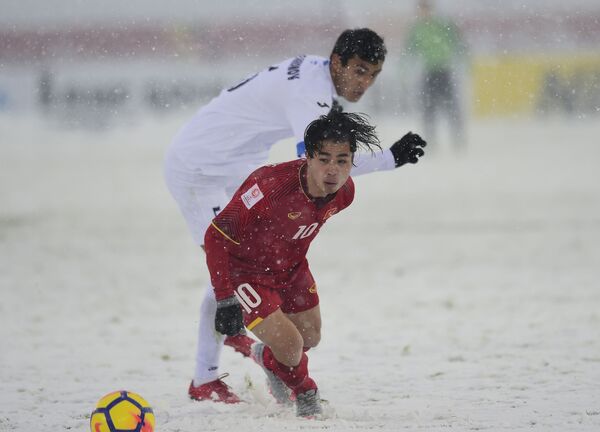 Trận chung kết Asian Cup U-23 giữa các đội tuyển quốc gia Việt Nam và Uzbekistan tại Thường Châu - Sputnik Việt Nam