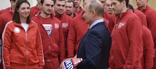 Ông Vladimir Putin Gặp đã  gỡ các VĐV Olympic - Sputnik Việt Nam