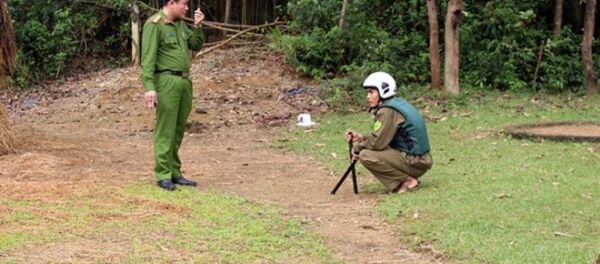 Công an huyện Phú Ninh bảo vệ hiện trường vụ án - Sputnik Việt Nam