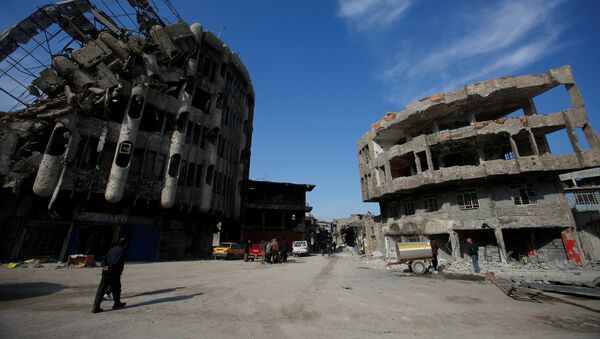 Destroyed buildings from previous clashes are seen in Mosul, Iraq January 28, 2018. Picture taken January 28, 2018 - Sputnik Việt Nam