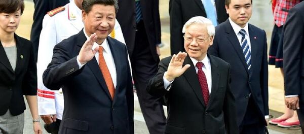 Tổng bí thư Nguyễn Phú Trọng đón chính thức Tổng bí thư, Chủ tịch nước Trung Quốc Tập Cận Bình - Sputnik Việt Nam