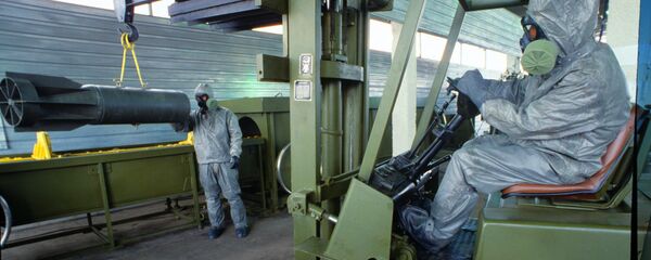 Quá trình tiêu hủy vũ khí hóa học Quá trình tiêu hủy vũ khí hóa học - Sputnik Việt Nam