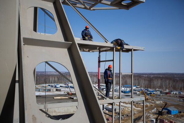 Công trình xây dựng sân bay vũ trụ Vostochny ở tỉnh Amurskaya - Sputnik Việt Nam