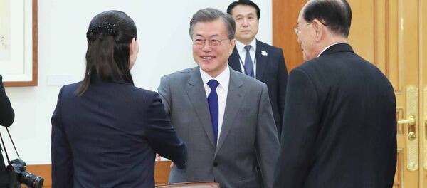 Сuộc đàm phán giữa phái đoàn CHDCND Triều Tiên và Tổng thống Hàn Quốc - Sputnik Việt Nam