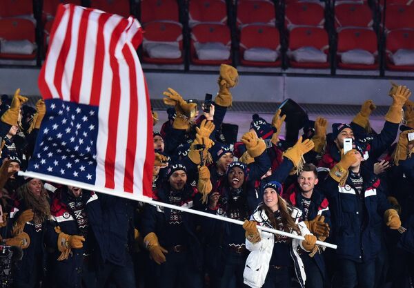Vận động viên Hoa Kỳ tại Thế vận hội Olympic - 2018 tại Pyeongchang. - Sputnik Việt Nam