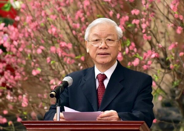 Tổng Bí thư Nguyễn Phú Trọng phát biểu chúc Tết các đồng chí lãnh đạo và nguyên lãnh đạo Đảng, Nhà nước, Mặt trận Tổ quốc Việt Nam - Sputnik Việt Nam