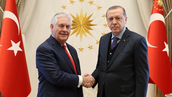 Rex Tillerson và Recep Tayyip Erdogan - Sputnik Việt Nam