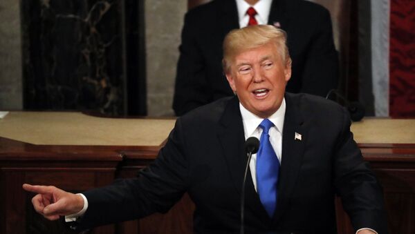 U.S. President Donald Trump delivers his State of the Union address to a joint session of the U.S. Congress on Capitol Hill in Washington, U.S. January 30, 2018 - Sputnik Việt Nam