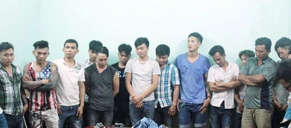 Các đối tượng tham gia vụ ẩu đả đêm 30 Tết bị bắt giữ. - Sputnik Việt Nam