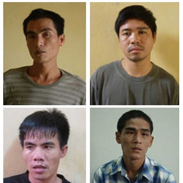 Bốn người trong nhóm cướp: Hoàng, Thắng, Thành, Thâu.   - Sputnik Việt Nam