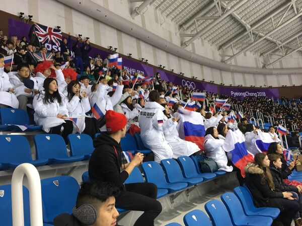 Những người hâm mộ Hàn Quốc ủng hộ Nga ở Pyeongchang - Sputnik Việt Nam