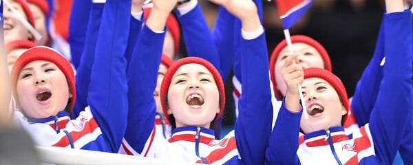 Người hâm mộ Bắc Triều Tiên tại Thế vận hội mùa đông XXIII ở Pyeongchang - Sputnik Việt Nam