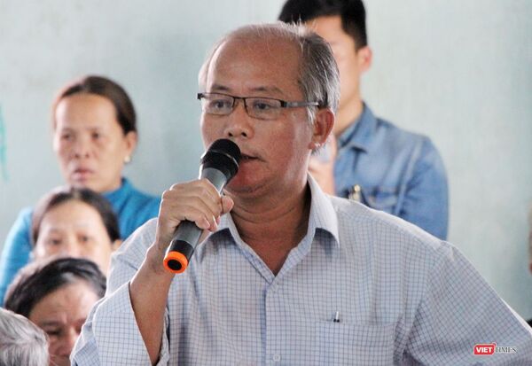 Ông Nguyễn Thành Lợi-người dân thôn Vân Dương ý kiến tại buổi đối thoại - Sputnik Việt Nam