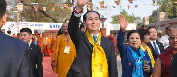 Chủ tịch Việt Nam Trần Đại Quang và vợ ông ở Ấn Độ - Sputnik Việt Nam