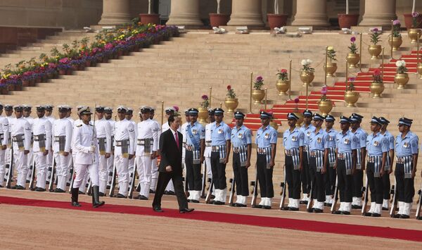 Lễ đón chính thức Chủ tịch nước thăm cấp Nhà nước Cộng hòa Ấn Độ - Sputnik Việt Nam