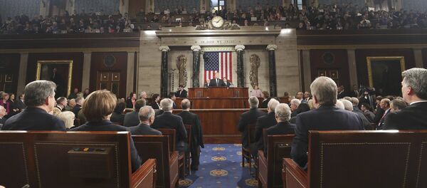 US President Donald J. Trump delivers his first address to a joint session of Congress from the floor of the House of Representatives in Washington, DC, USA, 28 February 2017 - Sputnik Việt Nam