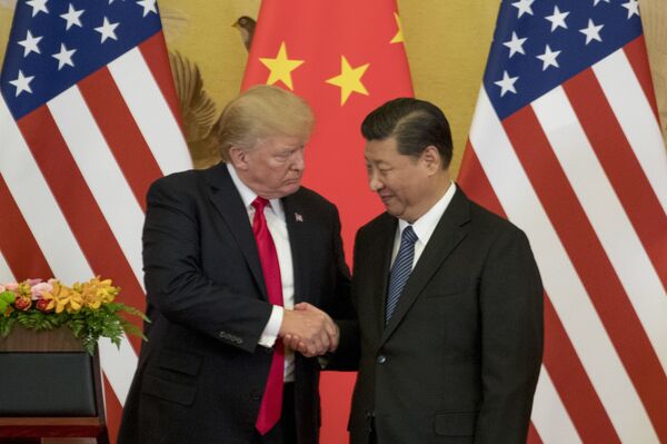 Chủ tịch Trung Quốc Tập Cận Bình với Tổng thống Hoa Kỳ Donald Trump - Sputnik Việt Nam