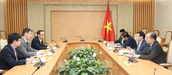 Phó Thủ tướng Vương Đình Huệ tiếp Giáo sư Andreas Hauskrecht của Trường Kinh doanh Kelley, Đại học Indiana (Hoa Kỳ) - Sputnik Việt Nam