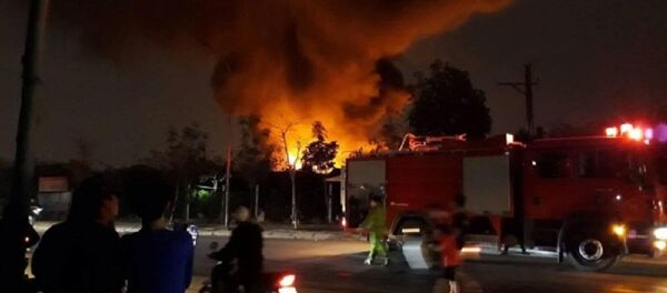 Hiện trường nơi xảy ra hỏa hoạn. - Sputnik Việt Nam