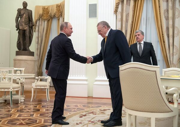 Ông Vladimir Putin đã gặp các ứng viên đăng ký tranh chức Tổng thống Nga Ông Vladimir Putin đã gặp các ứng viên đăng ký tranh chức Tổng thống Nga - Sputnik Việt Nam