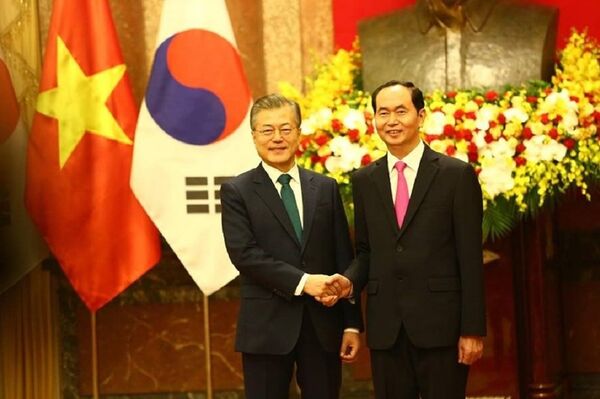 Chủ tịch Nước Trần Đại Quang tiếp Tổng thống Hàn Quốc Moon Jae-in - Sputnik Việt Nam