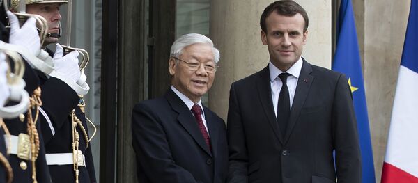 Tổng Bí thư Nguyễn Phú Trọng hội đàm với Tổng thống Emmanuel Macron - Sputnik Việt Nam