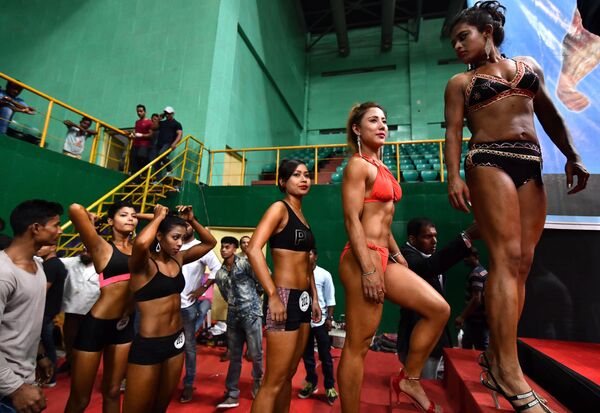 Thí sinh Miss India Fitness tại Giải vô địch thể hình Guwahati, Ấn Độ - Sputnik Việt Nam