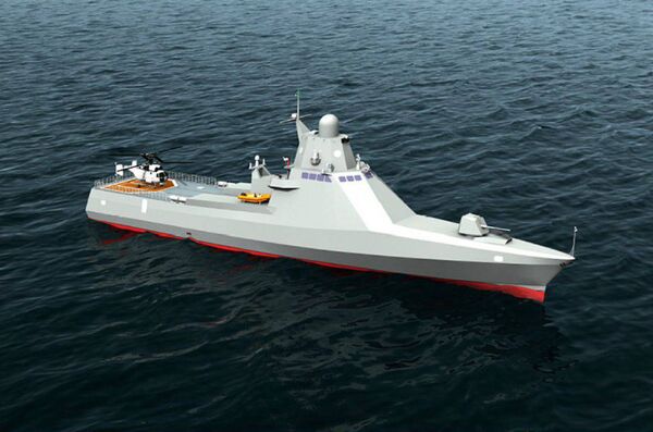 Mô hình tàu hộ vệ tên lửa tàng hình dự án 22160 - Sputnik Việt Nam