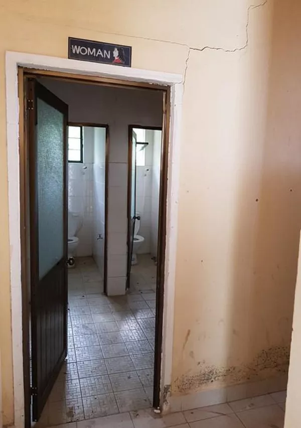 Nhà vệ sinh nữ nơi xảy ra vụ việc.