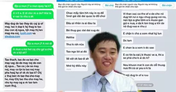 Các tin nhắn mà ông Đệ dùng để hăm dọa chị T.
