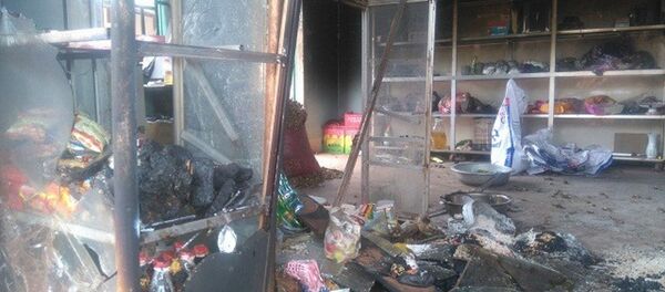 Hiện trường cháy cửa tiệm tạp hóa. Hiện trường cháy cửa tiệm tạp hóa. - Sputnik Việt Nam
