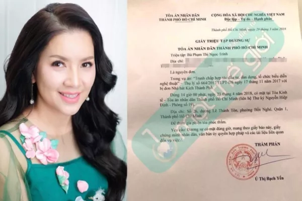 diễn viên Ngọc Trinh và giấy triệu tập của tòa án diễn viên Ngọc Trinh và giấy triệu tập của tòa án - Sputnik Việt Nam