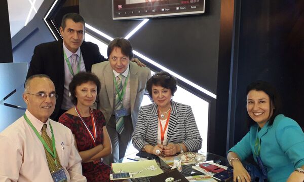 Phái đoàn nhà sản xuất Nga Shchelkovo Agrohim tại triển lãm quốc tế Việt Nam Expo 2018 vừa diễn ra ở Hà Nội,  - Sputnik Việt Nam