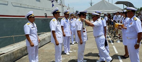 Bộ Tư lệnh Vùng 2 Hải quân Thái Lan đón đoàn công tác Hải quân Việt Nam sang thăm Hải quân Thái Lan - Sputnik Việt Nam