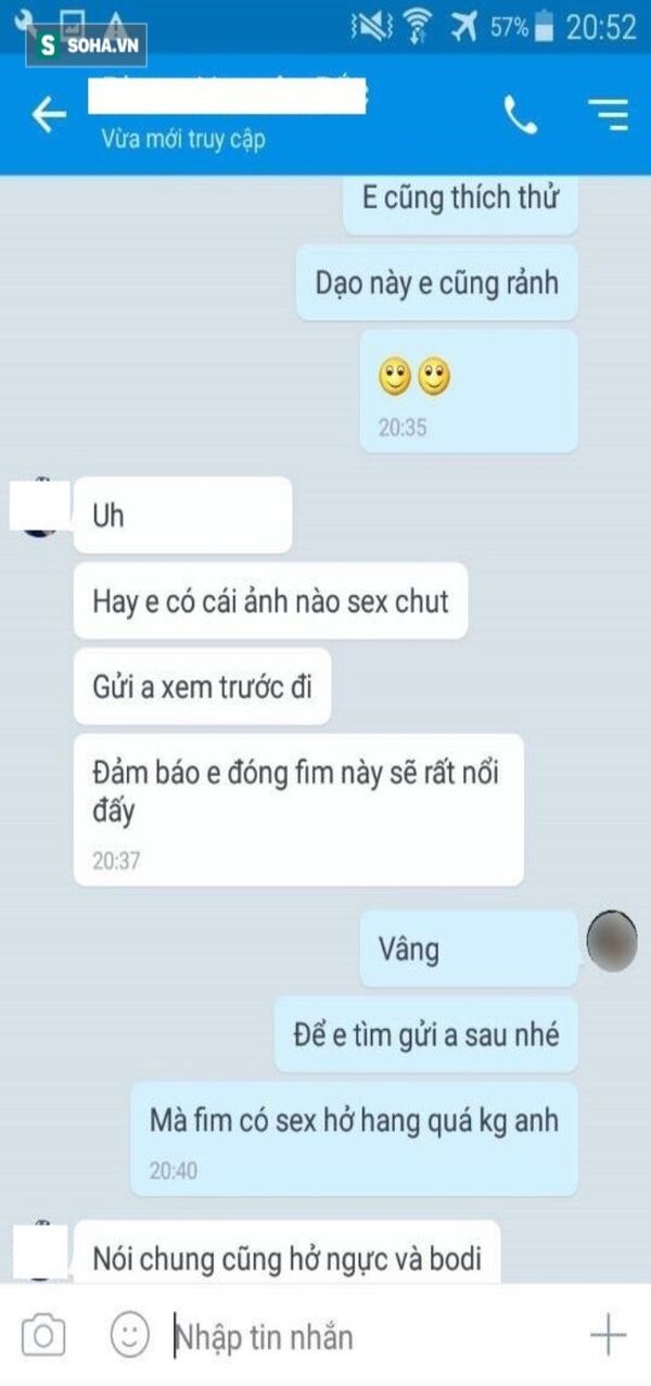 Những tin nhắn với nội dung gạ tình các cô gái trẻ được cho là của đạo diễn Phạm Nguyên Bắc - Sputnik Việt Nam