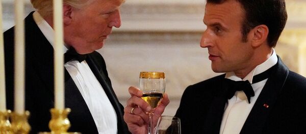 Ông Trump lần đầu tiên mở dạ tiệc nhân chuyến thăm của Tổng thống Pháp Macron - Sputnik Việt Nam