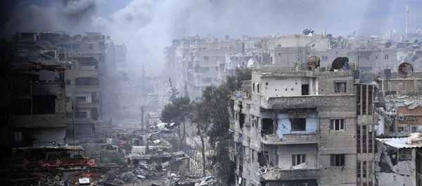 Tình hình trong khu vực của trại tị nạn Yarmuk ở ngoại ô phía nam Damascus - Sputnik Việt Nam