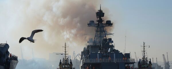 Đại chiến hạm chống tàu ngầm “Đô đốc Tributs” của Hạm đội Thái Bình Dương neo đậu tại Vladivostok Đại chiến hạm chống tàu ngầm “Đô đốc Tributs” của Hạm đội Thái Bình Dương neo đậu tại Vladivostok - Sputnik Việt Nam