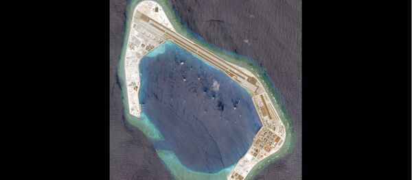 Satellite photo dated March 20, 2018 shows Subi Reef. - Sputnik Việt Nam
