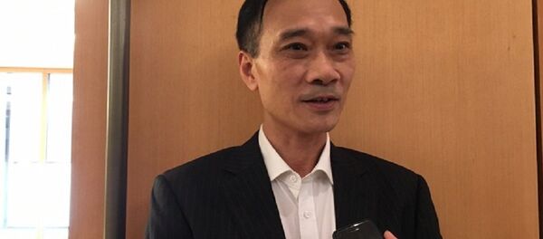 Chủ nhiệm Uỷ ban Kinh tế Vũ Hồng Thanh trao đổi với báo chí bên hành lang Quốc hội. - Sputnik Việt Nam