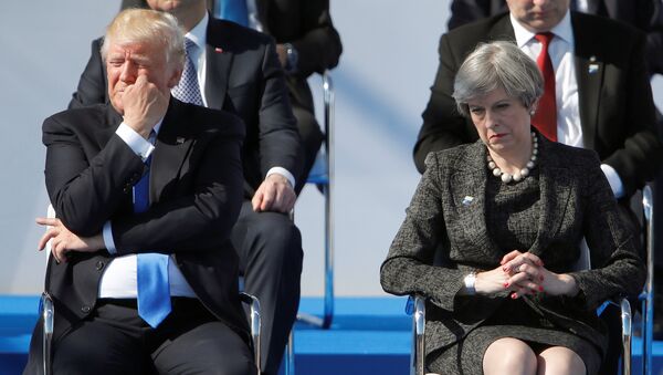 Tổng thống Mỹ Donald Trump và Thủ tướng Anh Theresa May - Sputnik Việt Nam