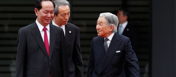 Chủ tịch nước Trần Đại Quang cùng Nhật hoàng Akihito - Sputnik Việt Nam
