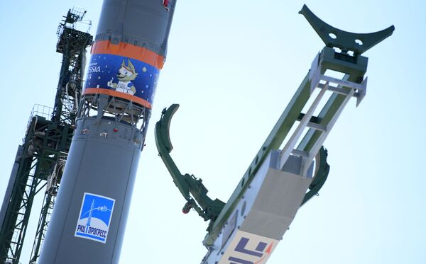 Tên lửa Soyuz với linh vật World Cup 2018 đã ở trên bệ phóng - Sputnik Việt Nam