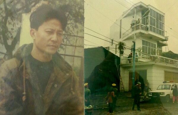 Cu Nên và cảnh cảnh sát đột kích căn nhà trên đường Lạch Tray.  - Sputnik Việt Nam