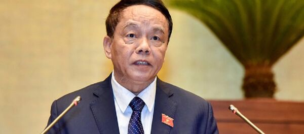Chủ nhiệm Ủy ban Quốc phòng và An ninh của Quốc hội Võ Trọng Việt trình bày báo cáo tiếp thu, giải trình dự thảo Luật Quốc phòng (sửa đổi). - Sputnik Việt Nam
