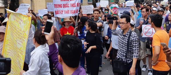 Biểu tình phản đối thông qua Luật đặc khu ở Việt Nam - Sputnik Việt Nam
