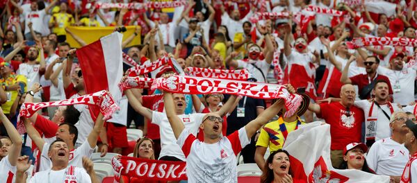 Fan bóng đá trước trận đấu World Cup giữa Ba Lan và Colombia - Sputnik Việt Nam