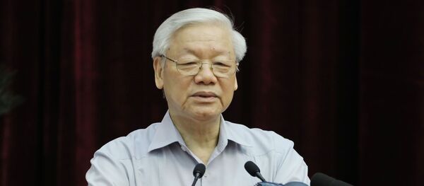 Tổng Bí thư Nguyễn Phú Trọng, Trưởng Ban Chỉ đạo Trung ương về phòng, chống tham nhũng phát biểu khai mạc Hội nghị. Tổng Bí thư Nguyễn Phú Trọng, Trưởng Ban Chỉ đạo Trung ương về phòng, chống tham nhũng phát biểu khai mạc Hội nghị. - Sputnik Việt Nam