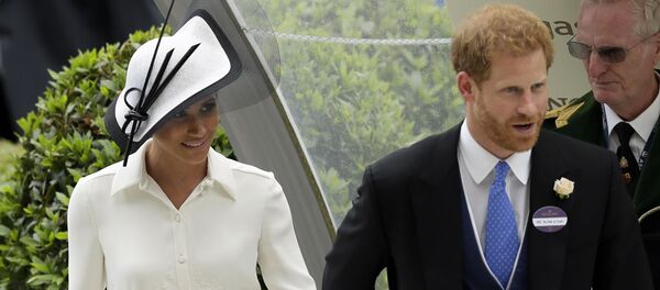 Nữ công tước xứ Sussex Meghan Markle và Hoàng tử Anh Harry tại cuộc đua ngựa hoàng gia ở Ascot - Sputnik Việt Nam