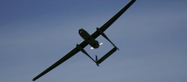 FILE - In this March 7, 2007, file photo, the Israeli army Heron TP drone, also known locally as the Eitan, flies during a display at the Palmahim Air Force Base in Palmahim, Israel - Sputnik Việt Nam
